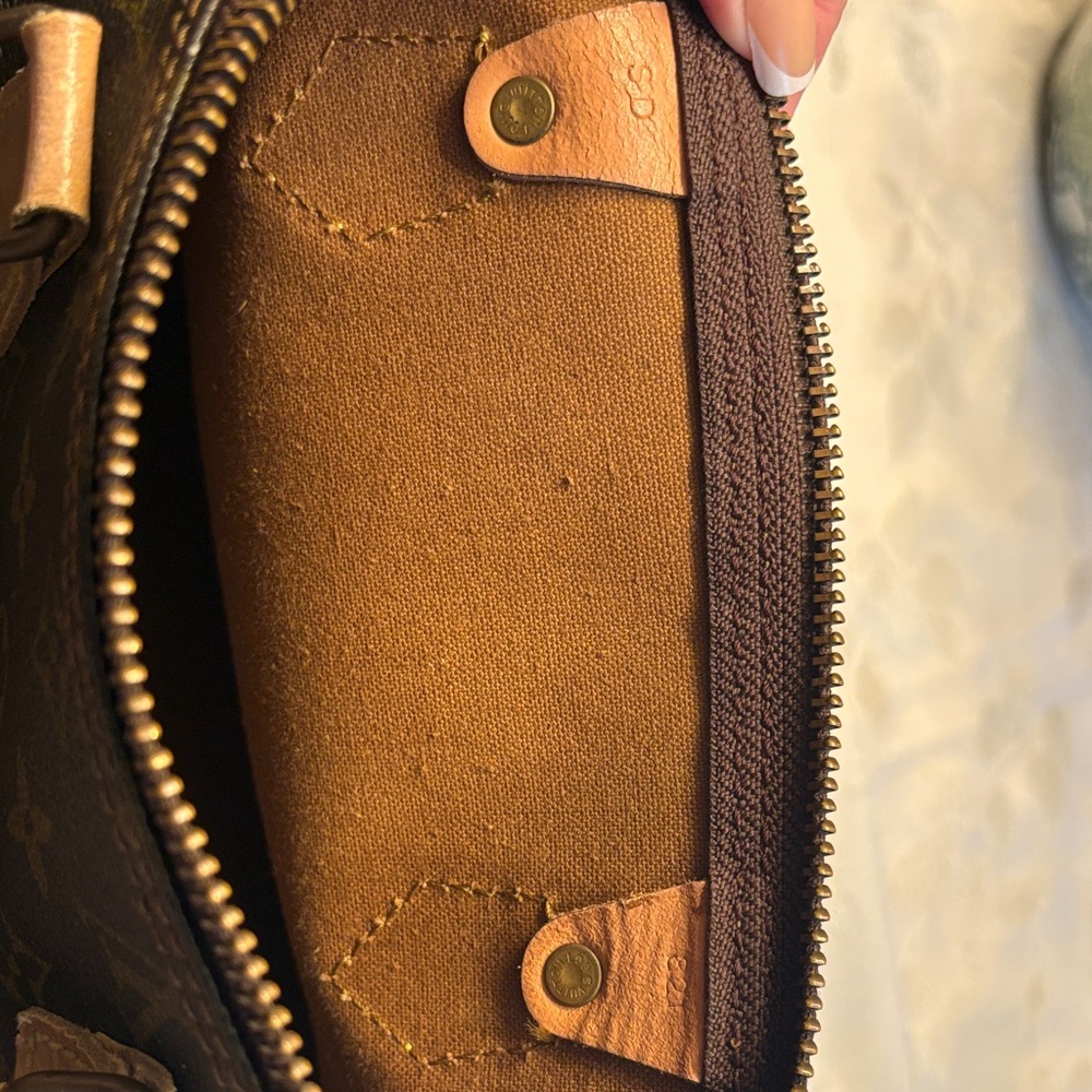Louis Vuitton Monogram Canvas Top-Handle Satchel - Brown/Gold - Picture 6 of 7